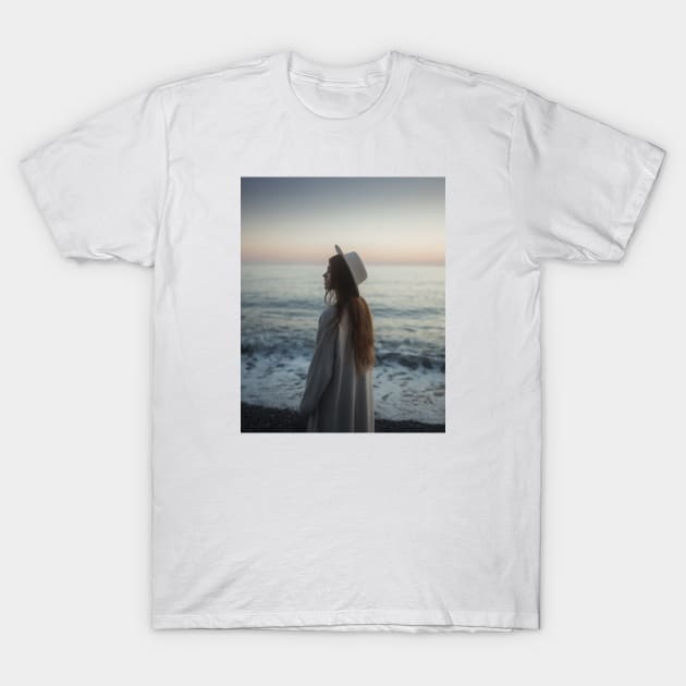 Girl on The Beach T-Shirt by withluke